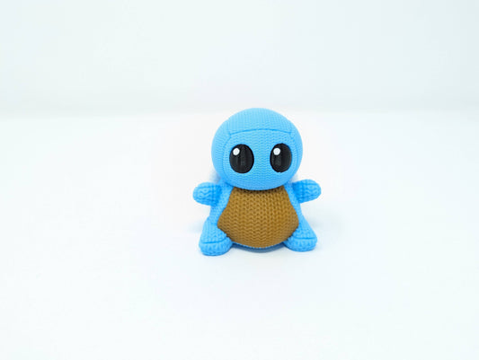 Squirtle Knit Style Figurine Giant Turtle Creations