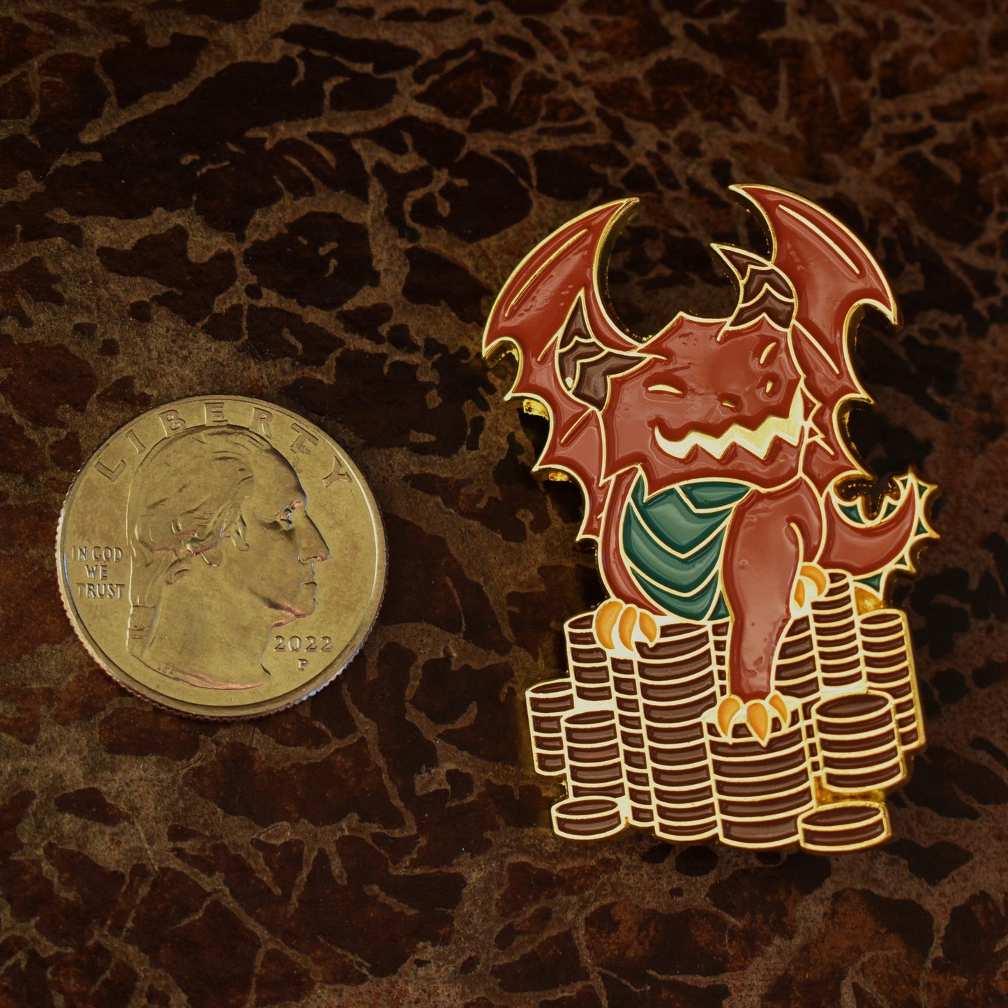 Copper Dragon Pin Misty Mountain Gaming