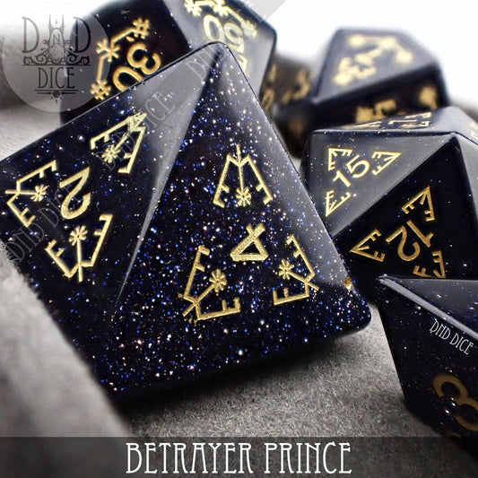 Betrayer Prince Goldstone Dice Set DNDDICE.COM