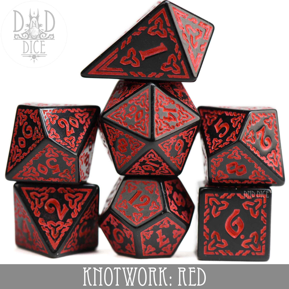 Knotwork: Red DND DICE