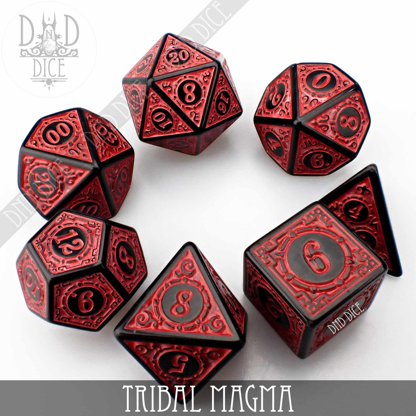 Tribal Magma Dice Set DNDDICE.COM