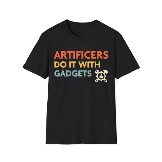 Artificers Do It With Gadgets T-Shirt Sunburst RPG