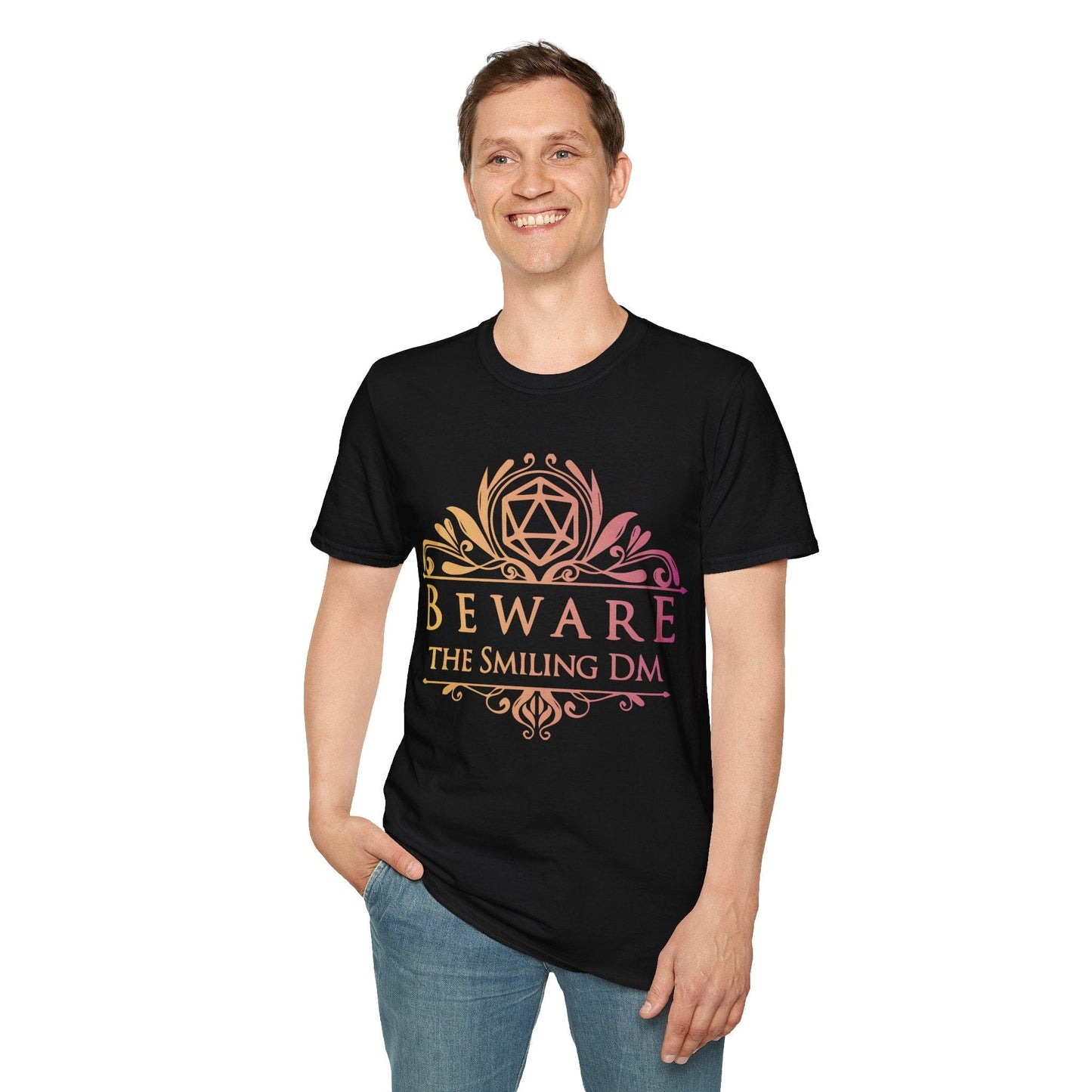 Beware the Smiling DM Shirt Sunburst RPG