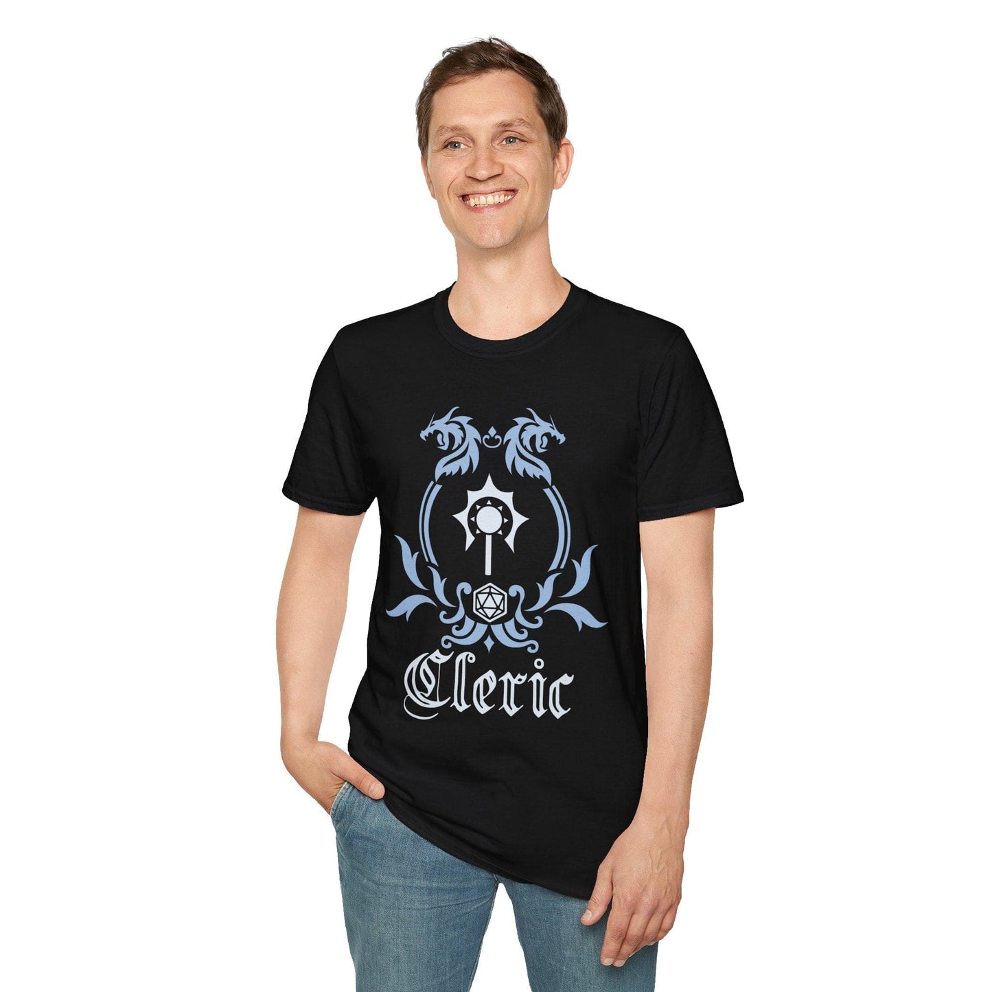 D&D Cleric Class Emblem T-Shirt Sunburst RPG
