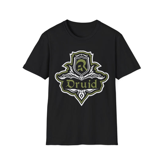 D&D Druid Class Fancy Emblem T-Shirt Sunburst RPG