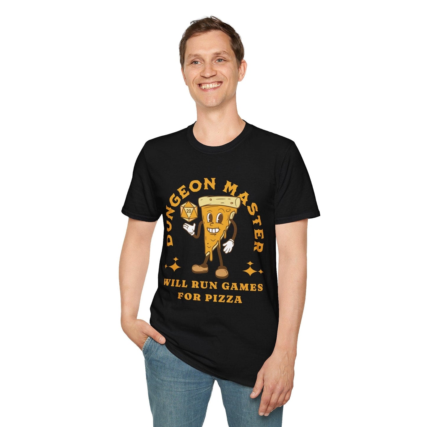 D&D Dungeon Master for Pizza T-Shirt Sunburst RPG
