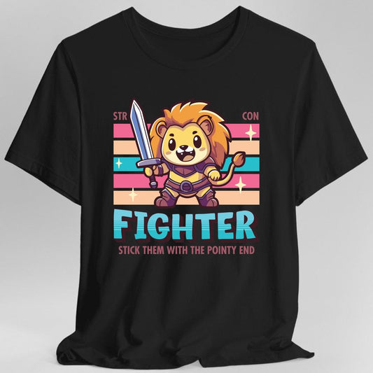DnD Fighter Shirt - D&D Kawaii Class T-shirt Sunburst RPG