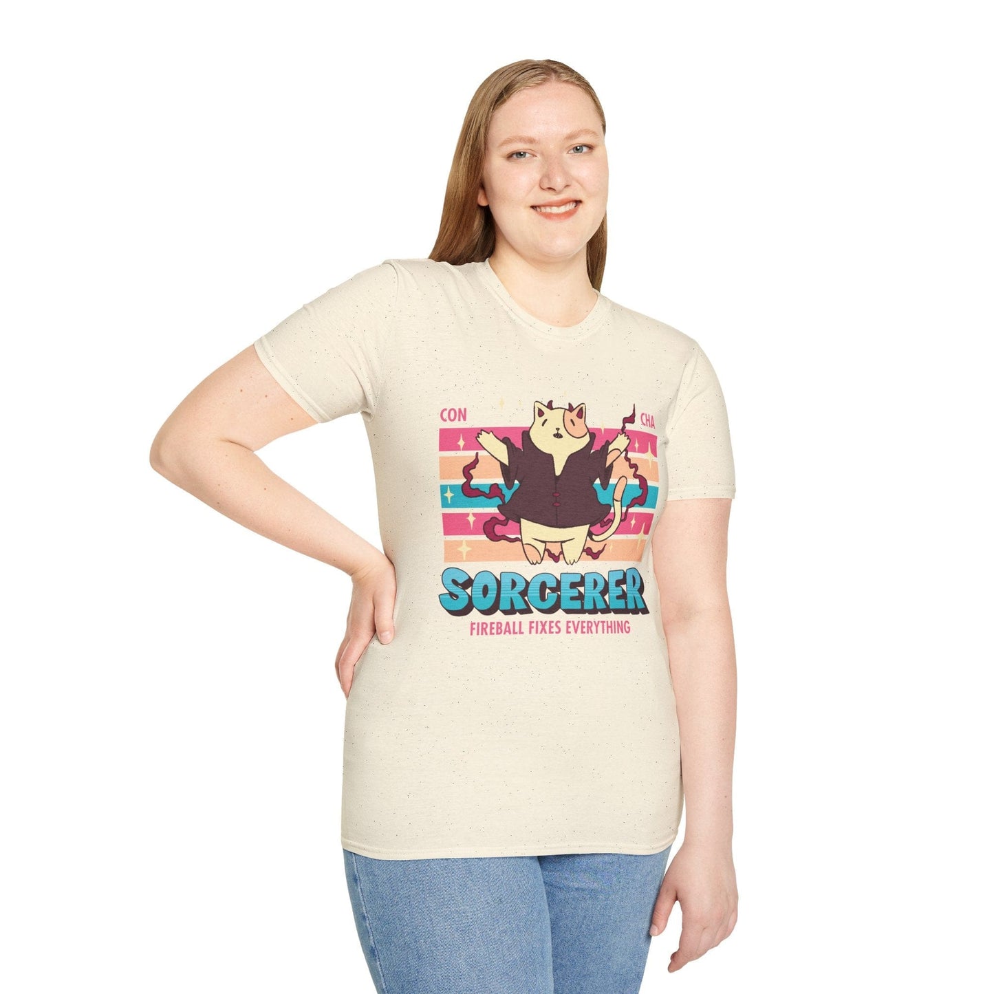 DnD Sorcerer Shirt - D&D Kawaii Class T-shirt Sunburst RPG