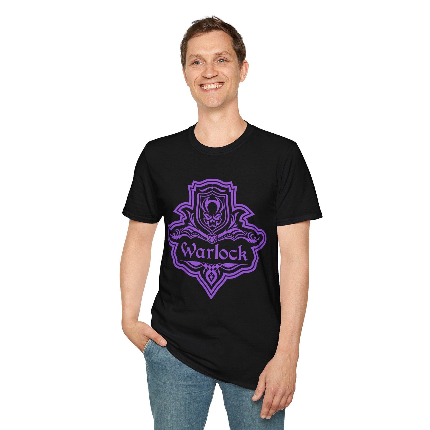 DnD Warlock Class Emblem T-Shirt Sunburst RPG