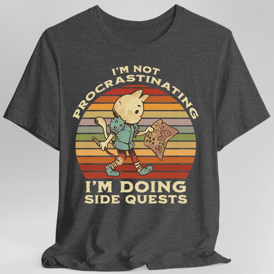 I'm Not Procrastinating I'm Doing Side Quests T-Shirt Sunburst RPG