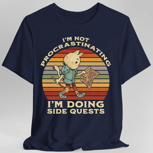 I'm Not Procrastinating I'm Doing Side Quests T-Shirt Sunburst RPG