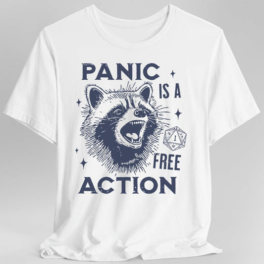 Panic Is A Free Action Shirt Sunburst RPG