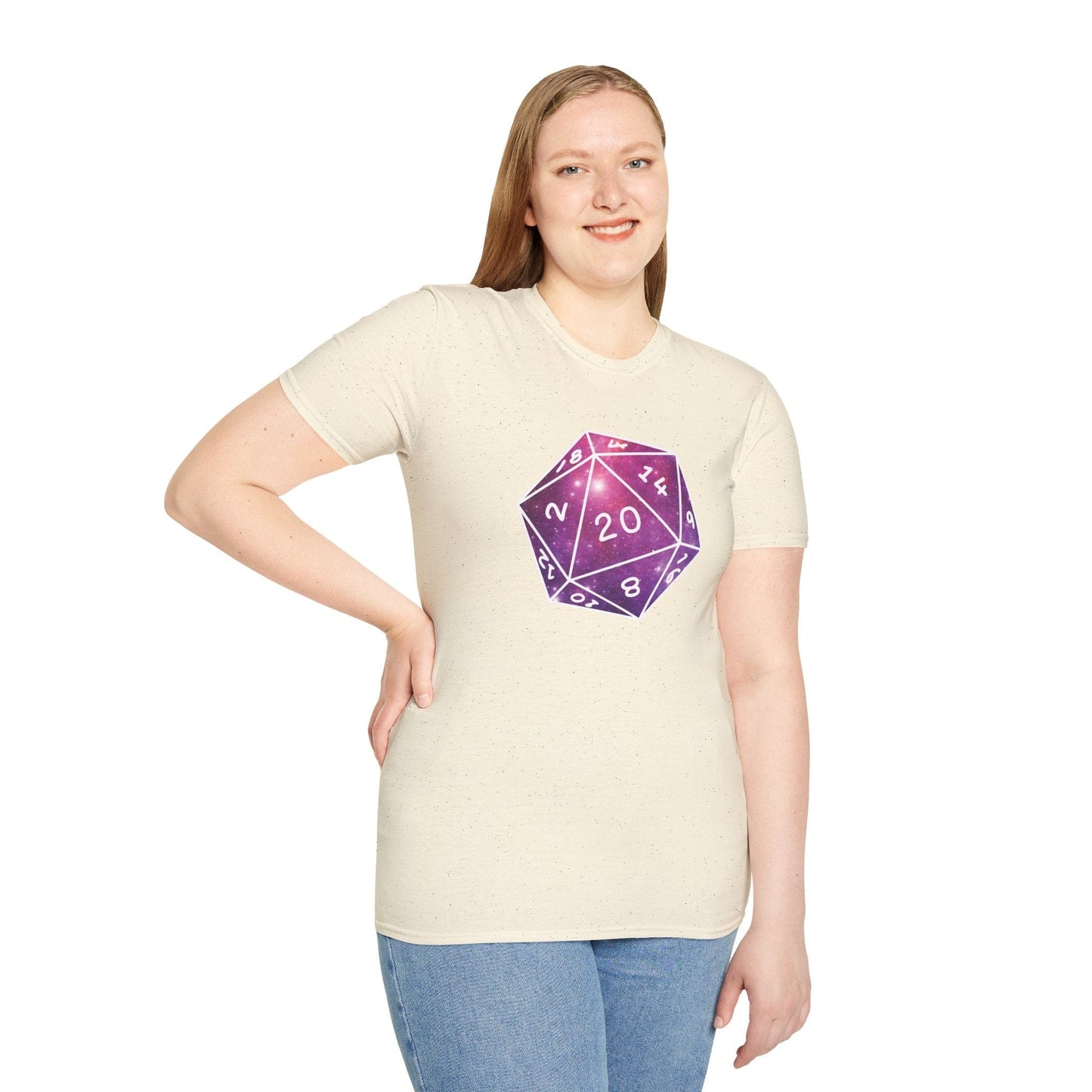 Stars Nebula D20 Dice Shirt Sunburst RPG