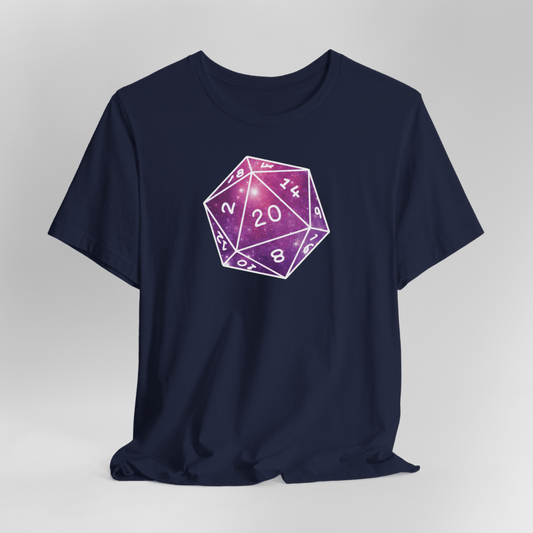 Stars Nebula D20 Dice Shirt Sunburst RPG