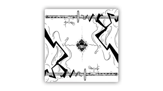 Triple-Blade Swordsman 2 Player Cloth Playmat Jankmats