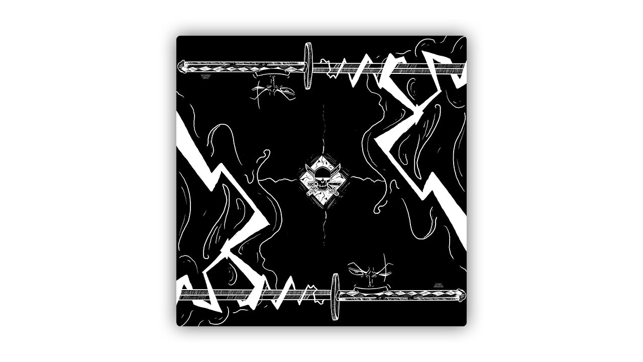 Triple-Blade Swordsman 2 Player Cloth Playmat Jankmats