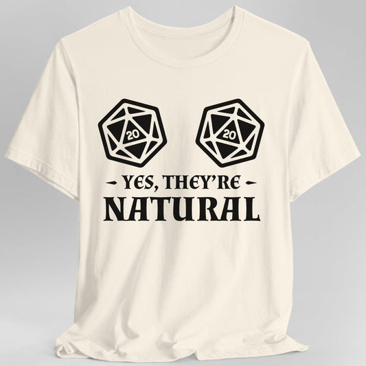 Yes They're Natural DnD Shirt Sunburst RPG