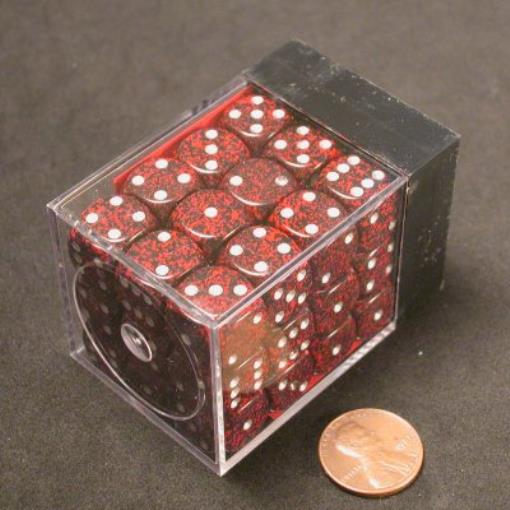 Chessex Silver Volcano Speckled - 6 Sided 12 Mm Dice Set of 36 Chessex