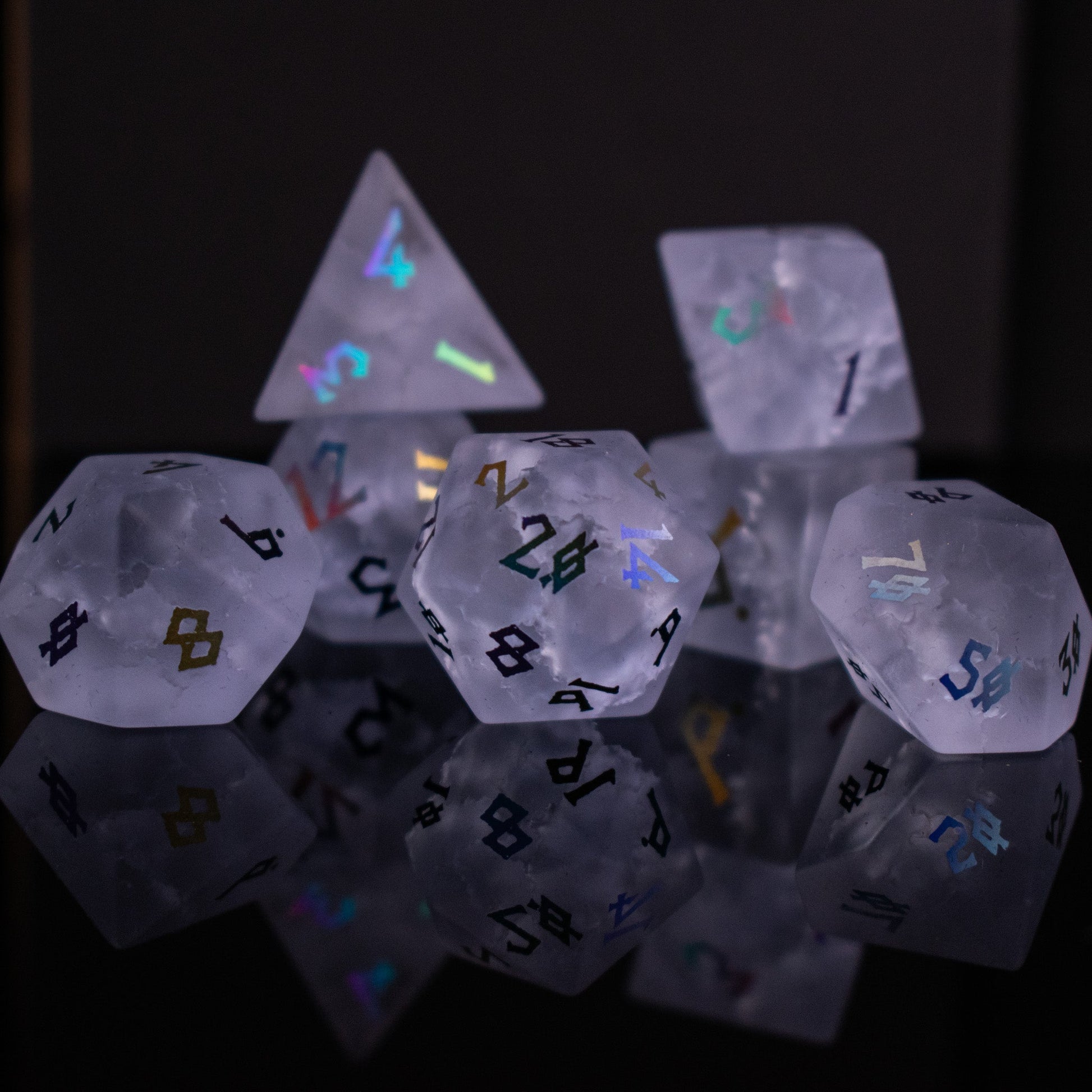 Bifrost Shattered Glass Dice Set Misty Mountain Gaming