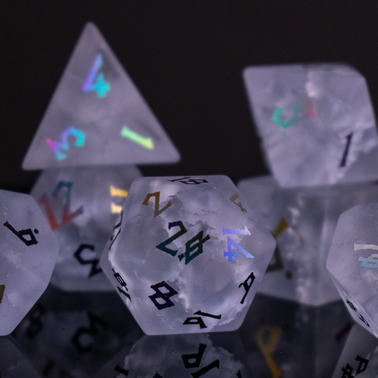 Bifrost Shattered Glass Dice Set Misty Mountain Gaming