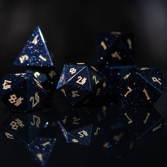 Blue Sandstone Dice Set Misty Mountain Gaming