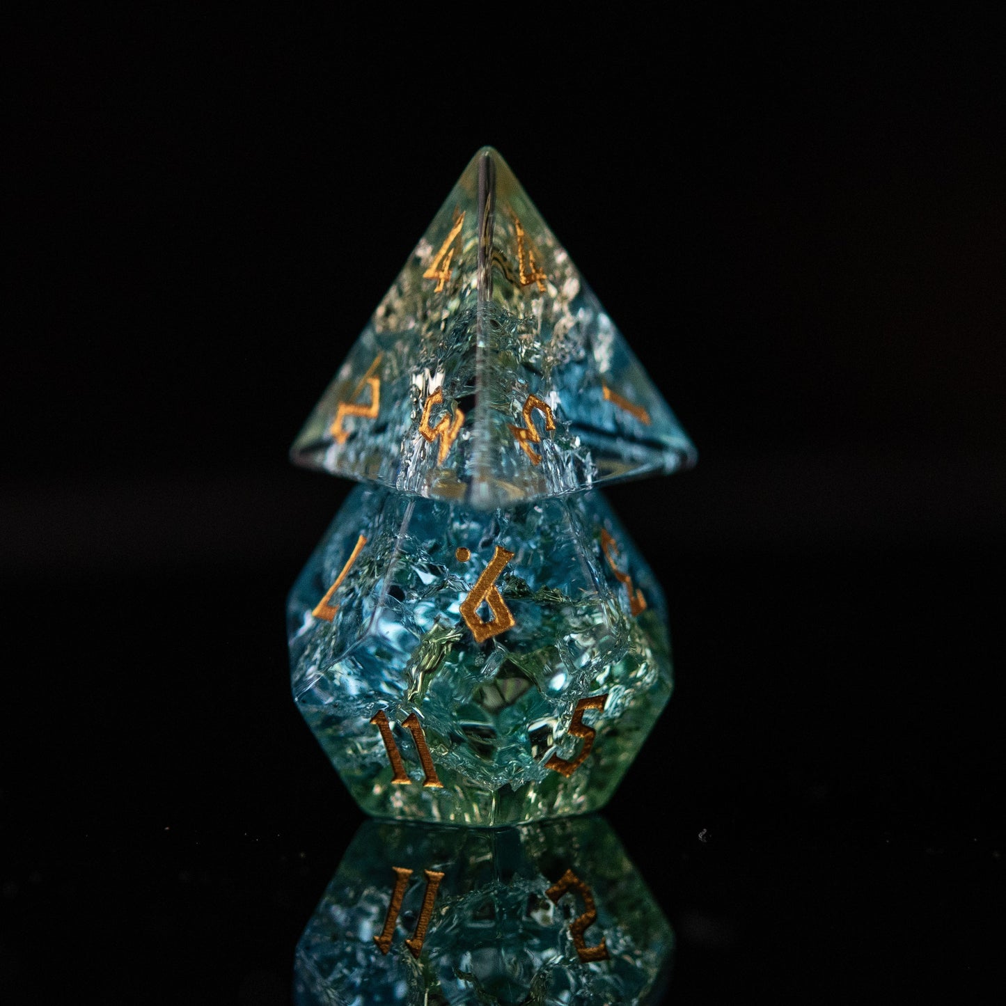 Calypso Shattered Glass Dice Set Misty Mountain Gaming