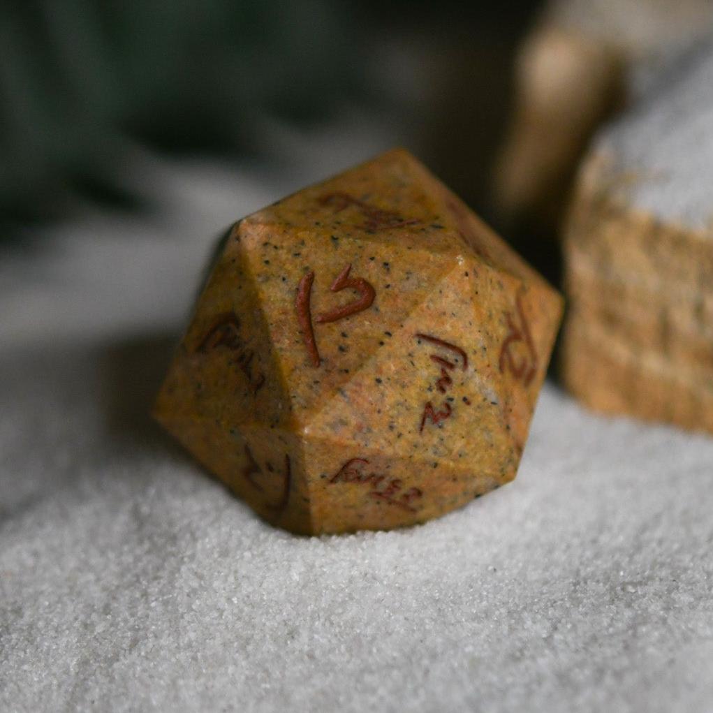 Demotic Limestone 30mm d20 - Dice Around the World Collection Misty Mountain Gaming