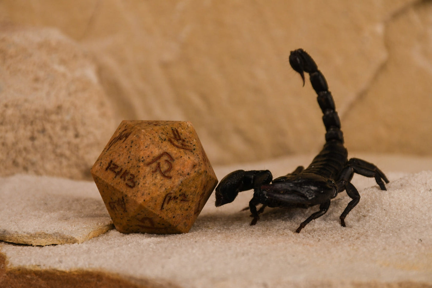 Demotic Limestone 30mm d20 - Dice Around the World Collection Misty Mountain Gaming