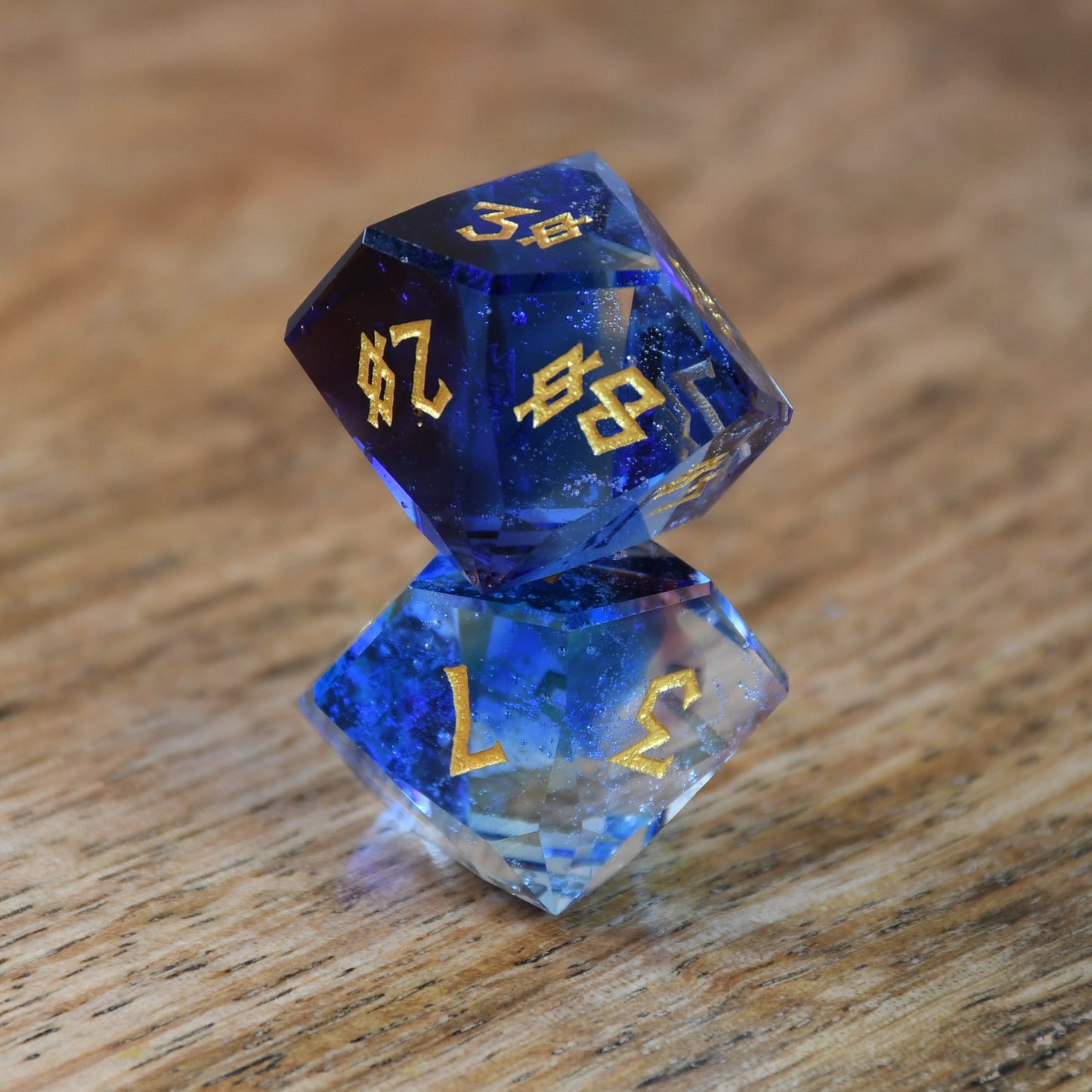 Enchanted Waters Multifaceted Glass Dice Set Misty Mountain Gaming
