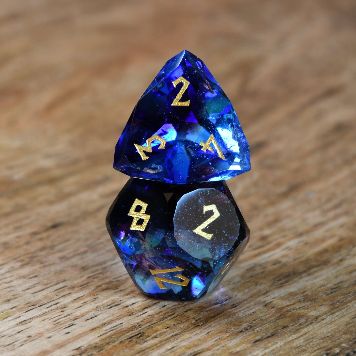 Enchanted Waters Multifaceted Glass Dice Set Misty Mountain Gaming