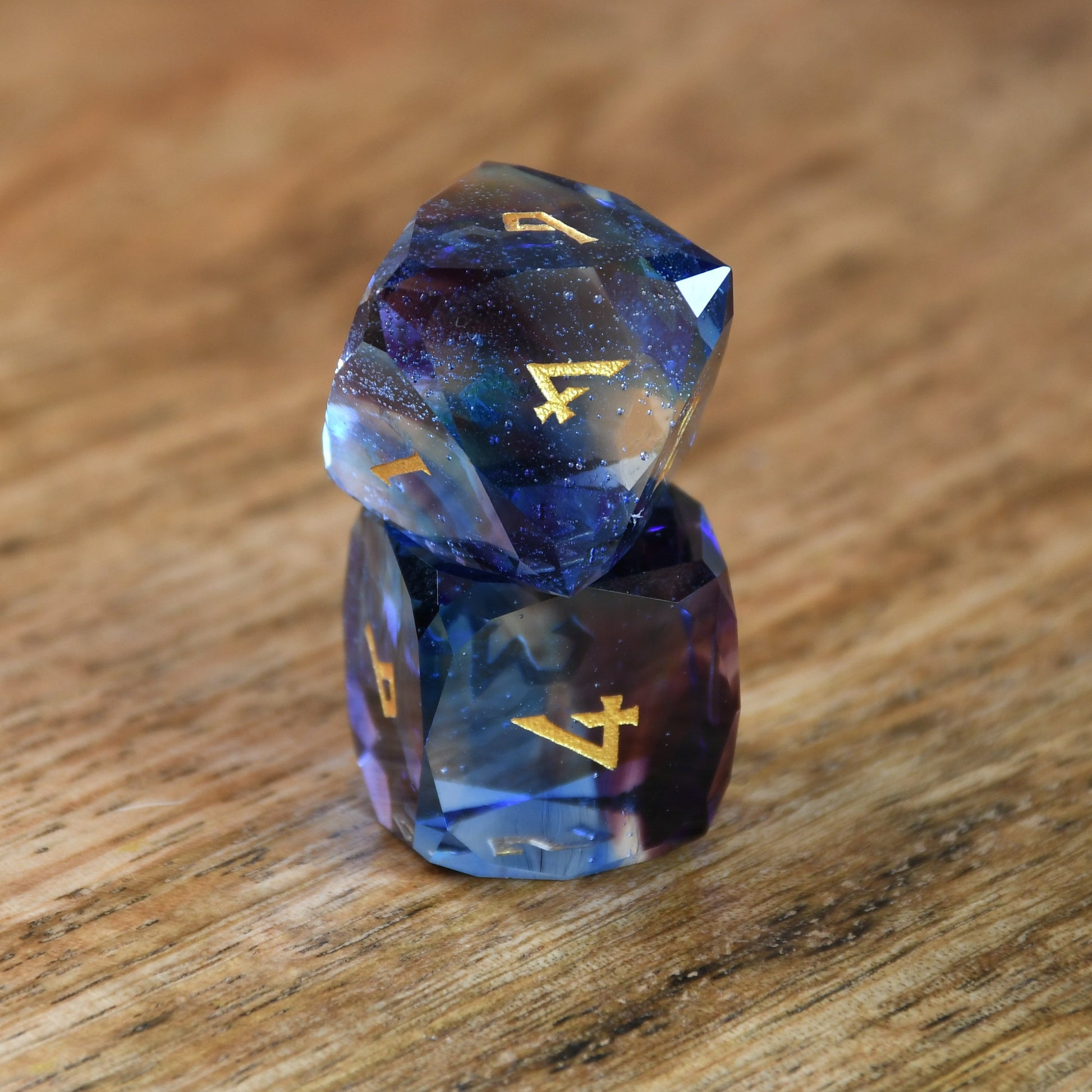 Enchanted Waters Multifaceted Glass Dice Set Misty Mountain Gaming