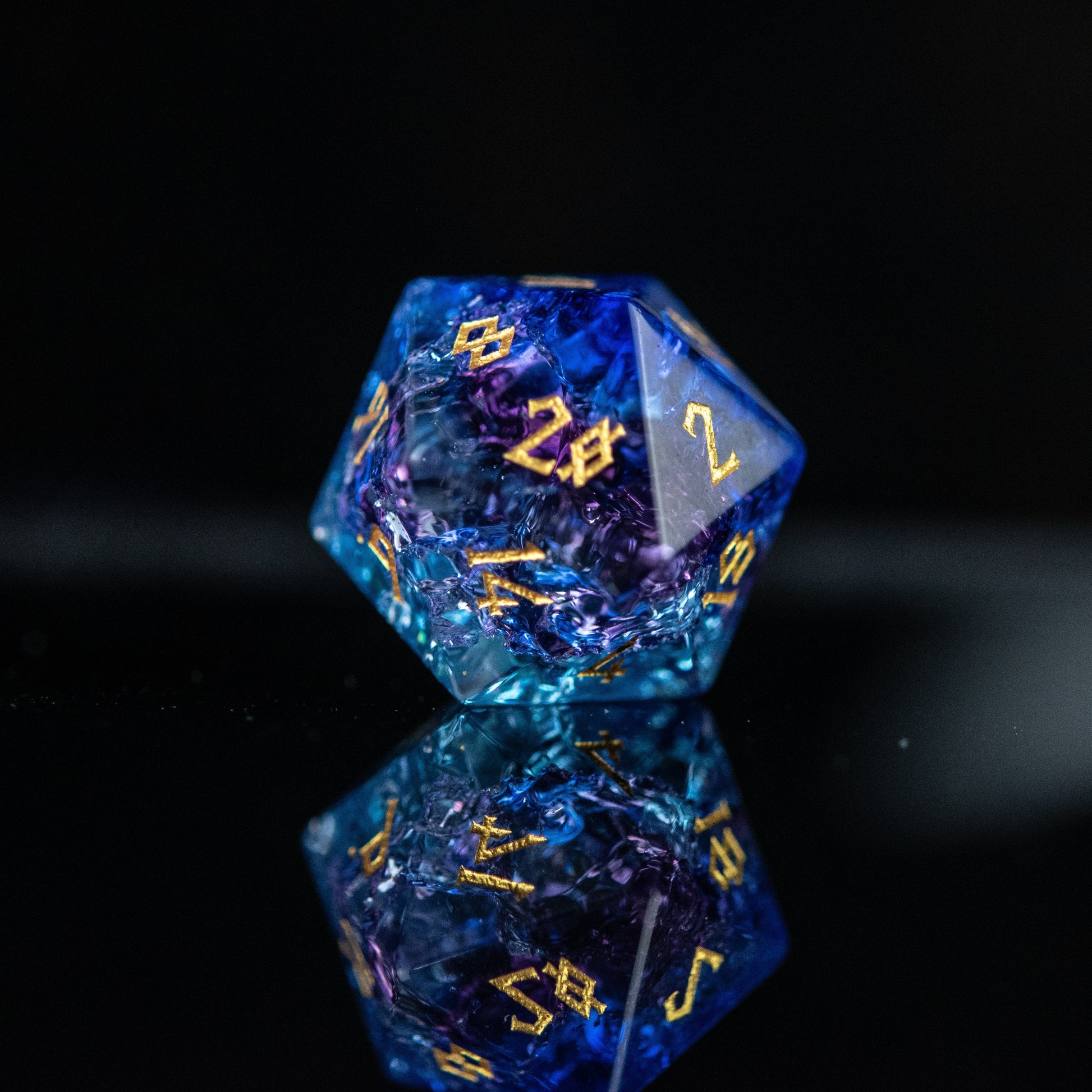 Enchanted Waters Shattered Glass Dice Set Misty Mountain Gaming