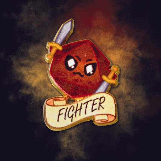 Fighter Class Pin Misty Mountain Gaming