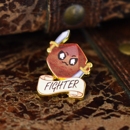 Fighter Class Pin Misty Mountain Gaming