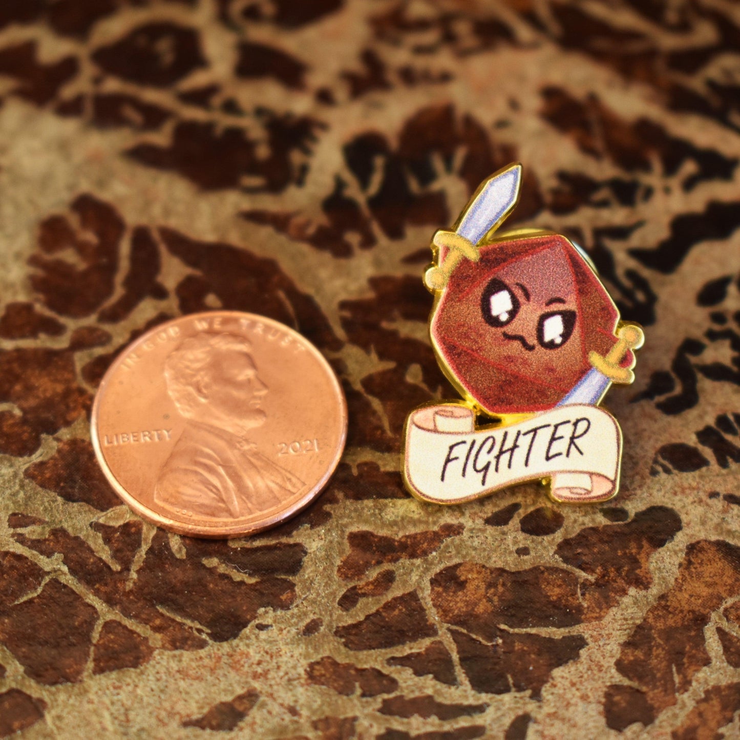 Fighter Class Pin Misty Mountain Gaming