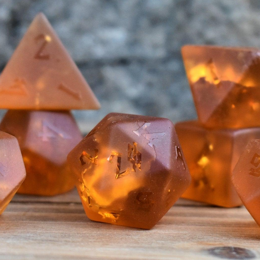 Gates of Helheim Raised Lava Glass Dice Set Misty Mountain Gaming