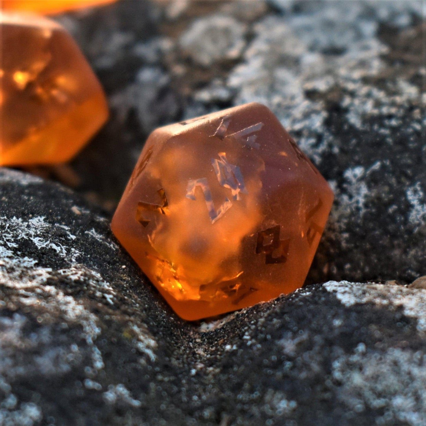 Gates of Helheim Raised Lava Glass Dice Set Misty Mountain Gaming