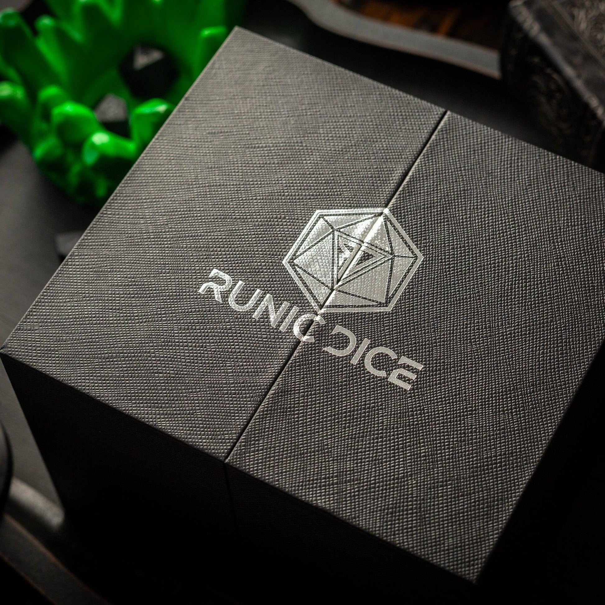 Massive Green Skull Liquid Core 95MM Chonk Handmade Resin Dice And Box Runic Dice