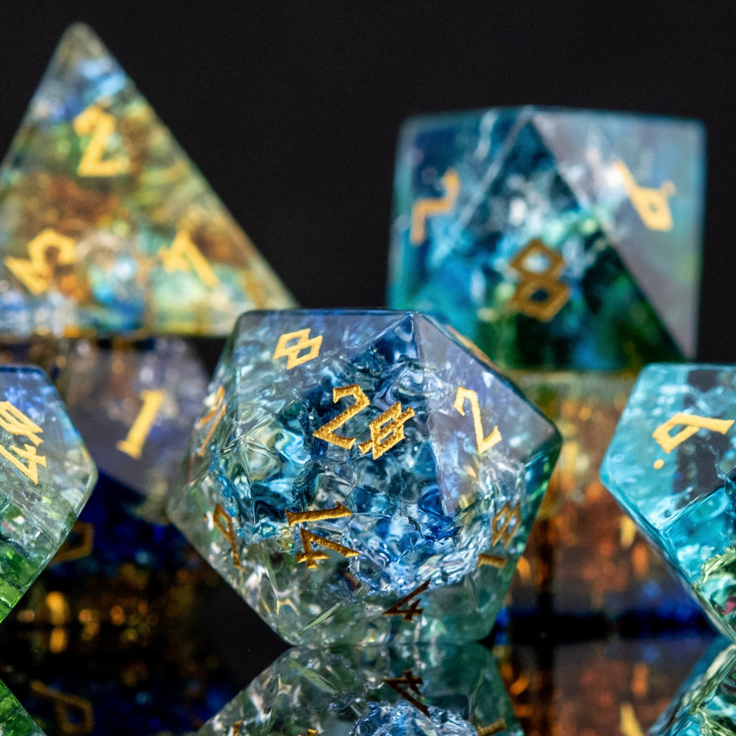 Mother Nature Shattered Glass Dice Set Misty Mountain Gaming