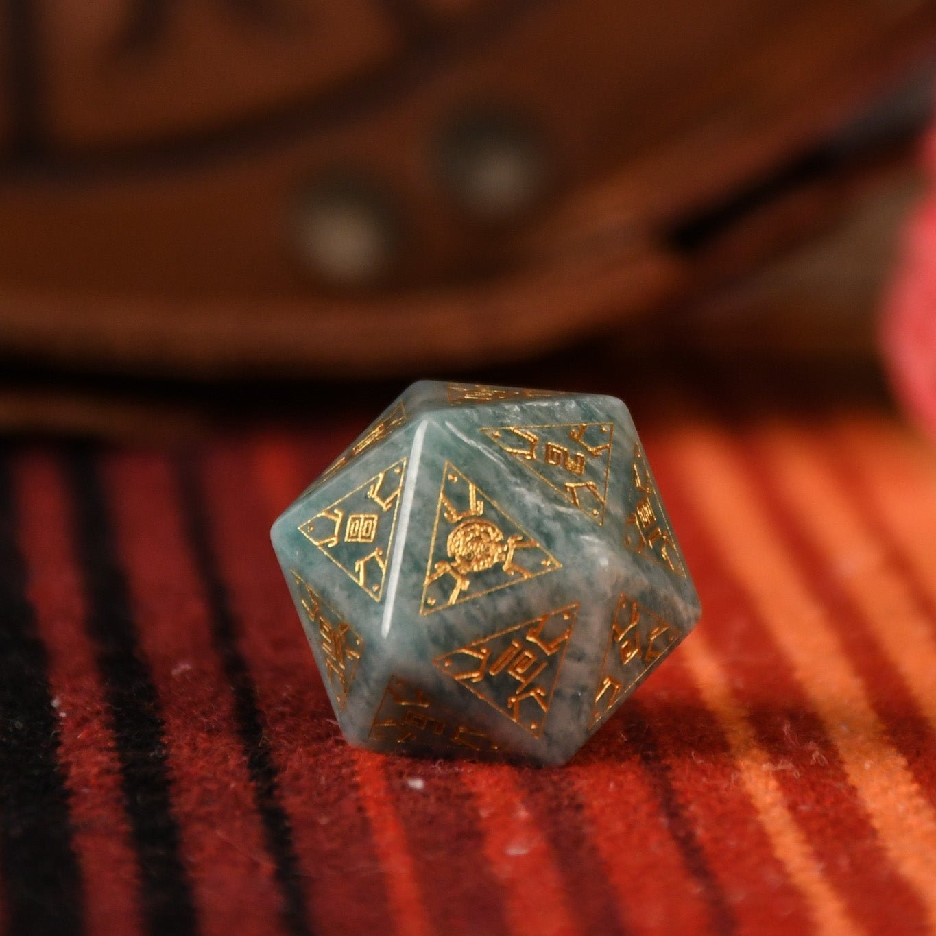 Peruvian Amazonite Stone Dice Set - Dice Around the World Collection Misty Mountain Gaming