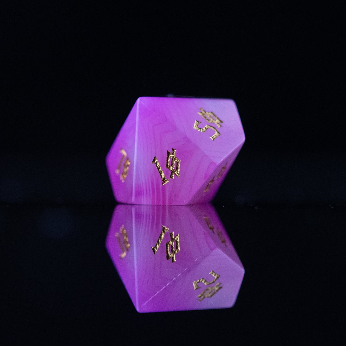 Pink Agate Stone Dice Set Misty Mountain Gaming