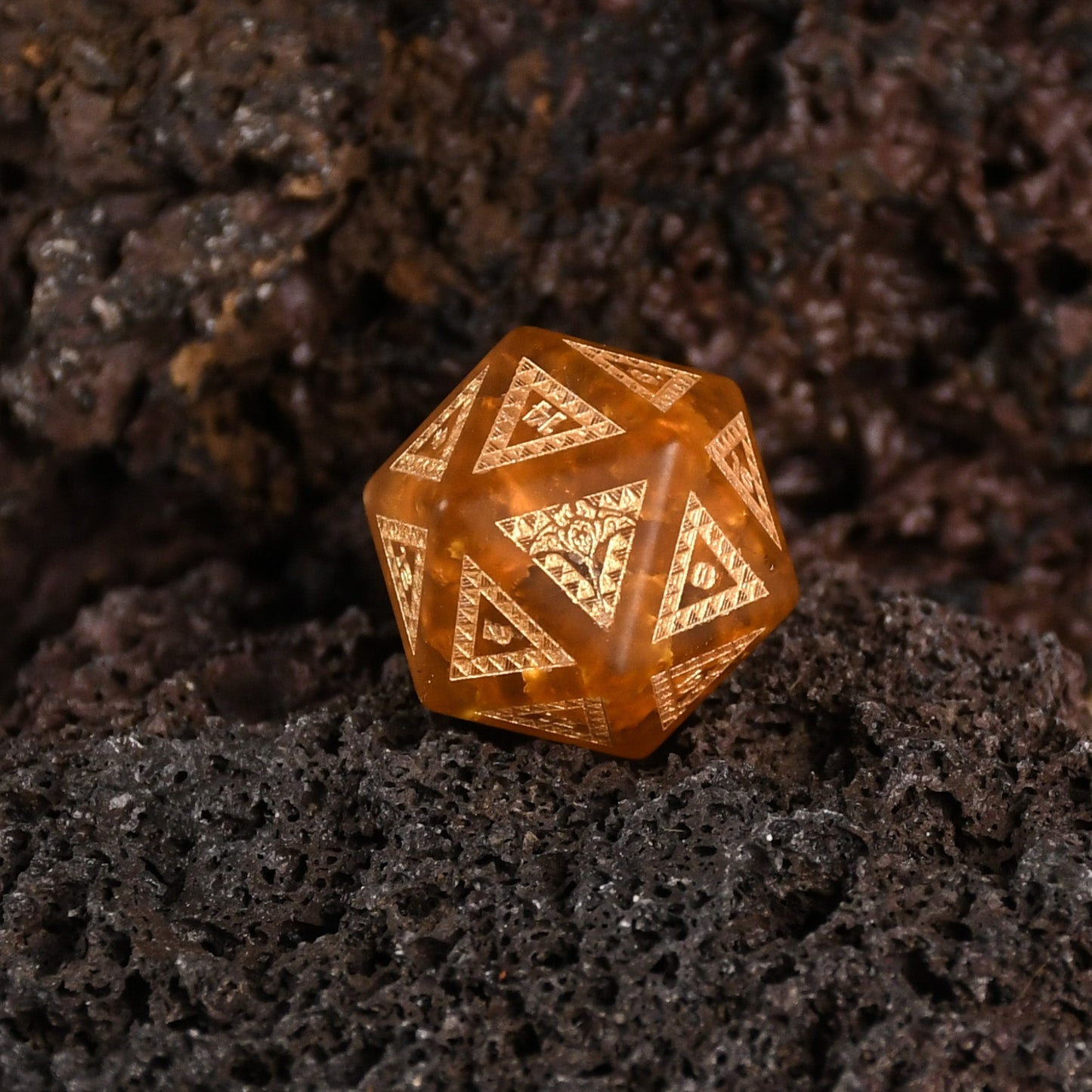 Polynesian Lava Glass Dice Set - Dice Around the World Collection Misty Mountain Gaming