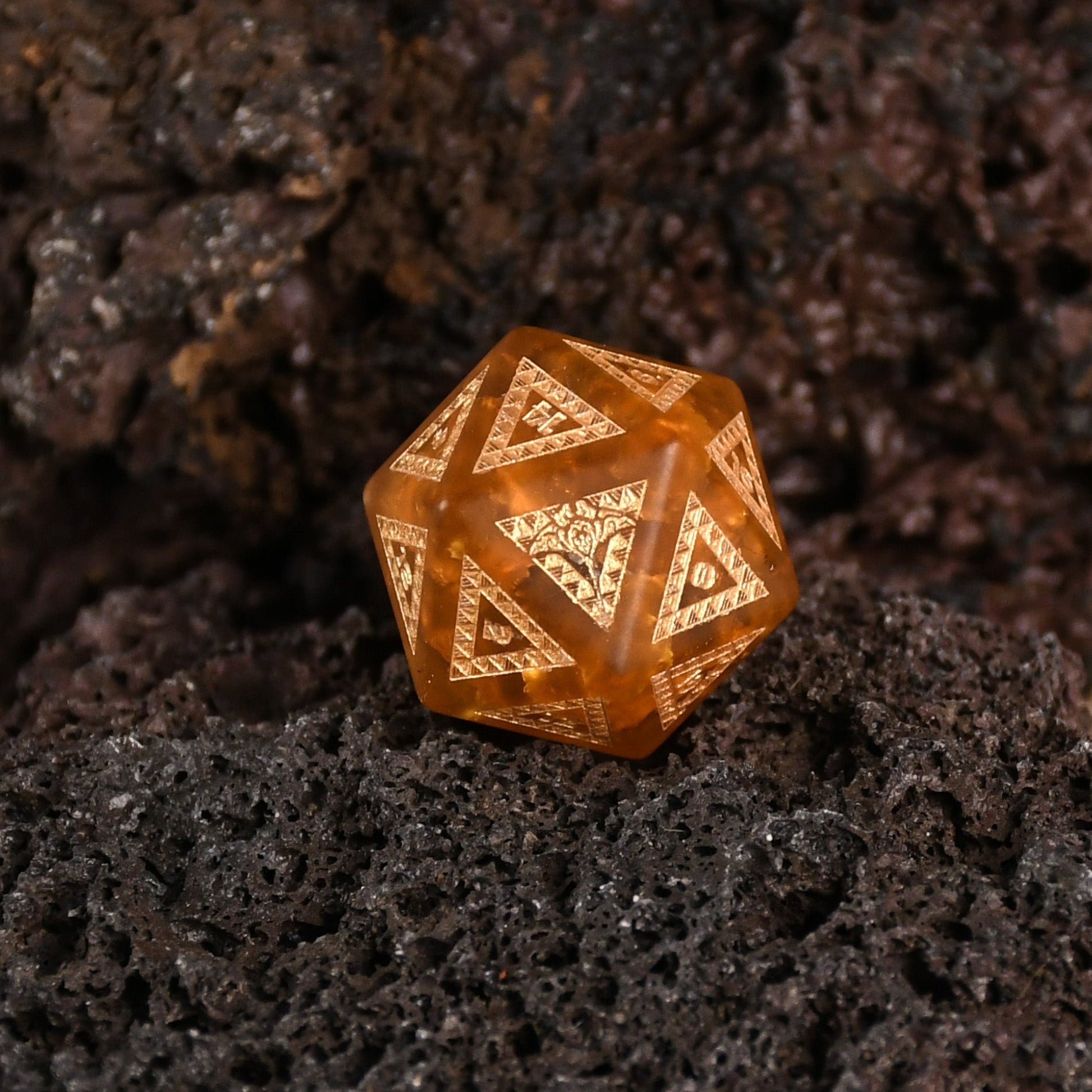 Polynesian Lava Glass Dice Set - Dice Around the World Collection Misty Mountain Gaming