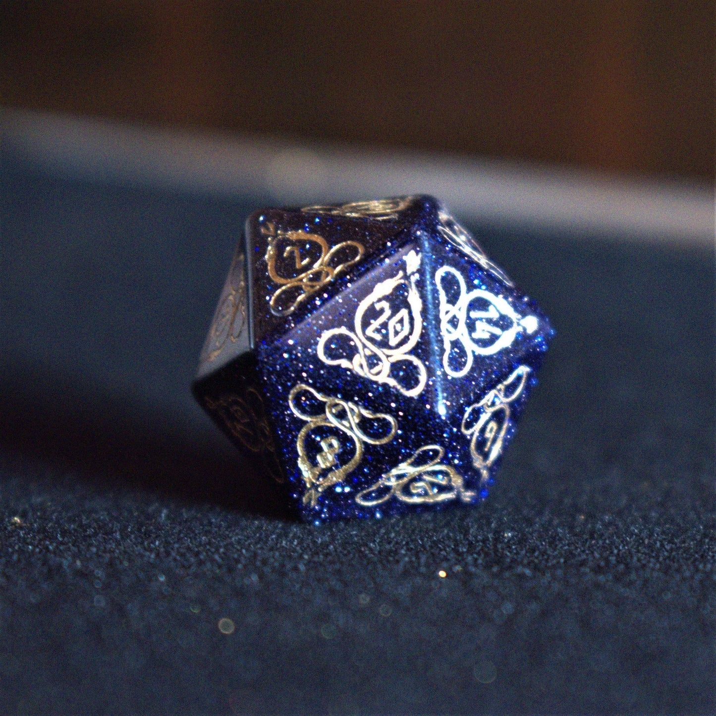 Serpent of Midgard Blue Sandstone Dice Set Misty Mountain Gaming