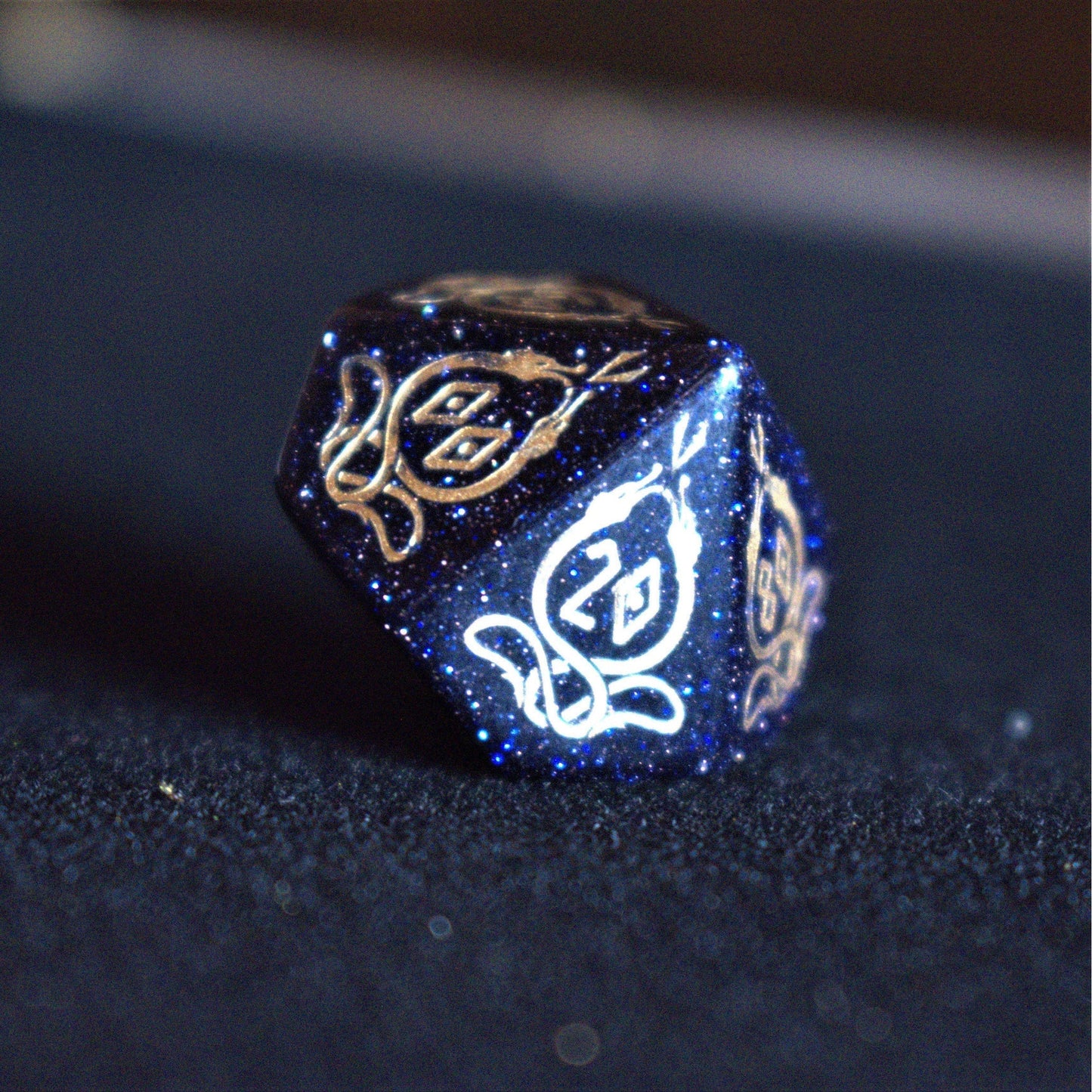 Serpent of Midgard Blue Sandstone Dice Set Misty Mountain Gaming