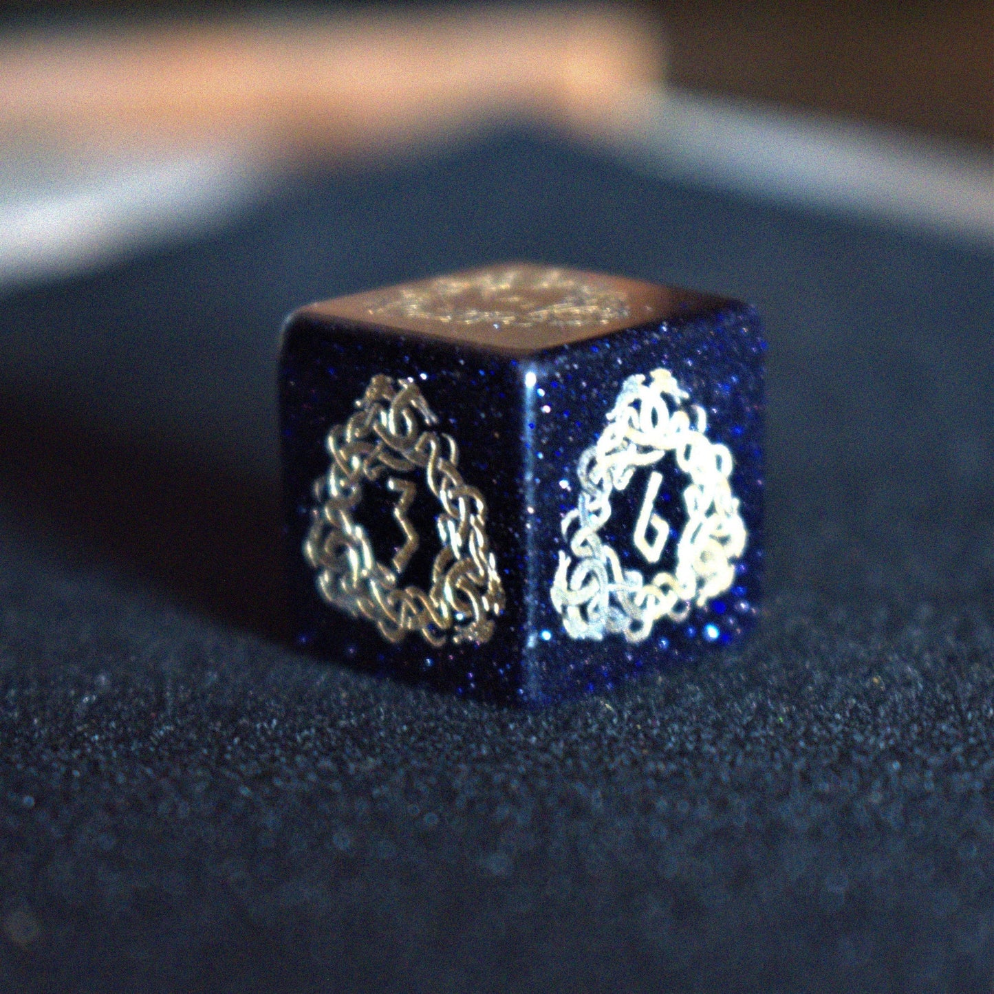 Serpent of Midgard Blue Sandstone Dice Set Misty Mountain Gaming