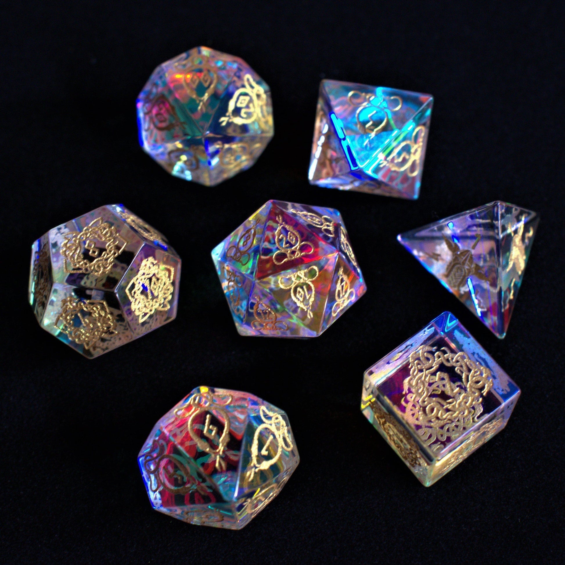 Serpent of Midgard Prism Glass Dice Set Misty Mountain Gaming