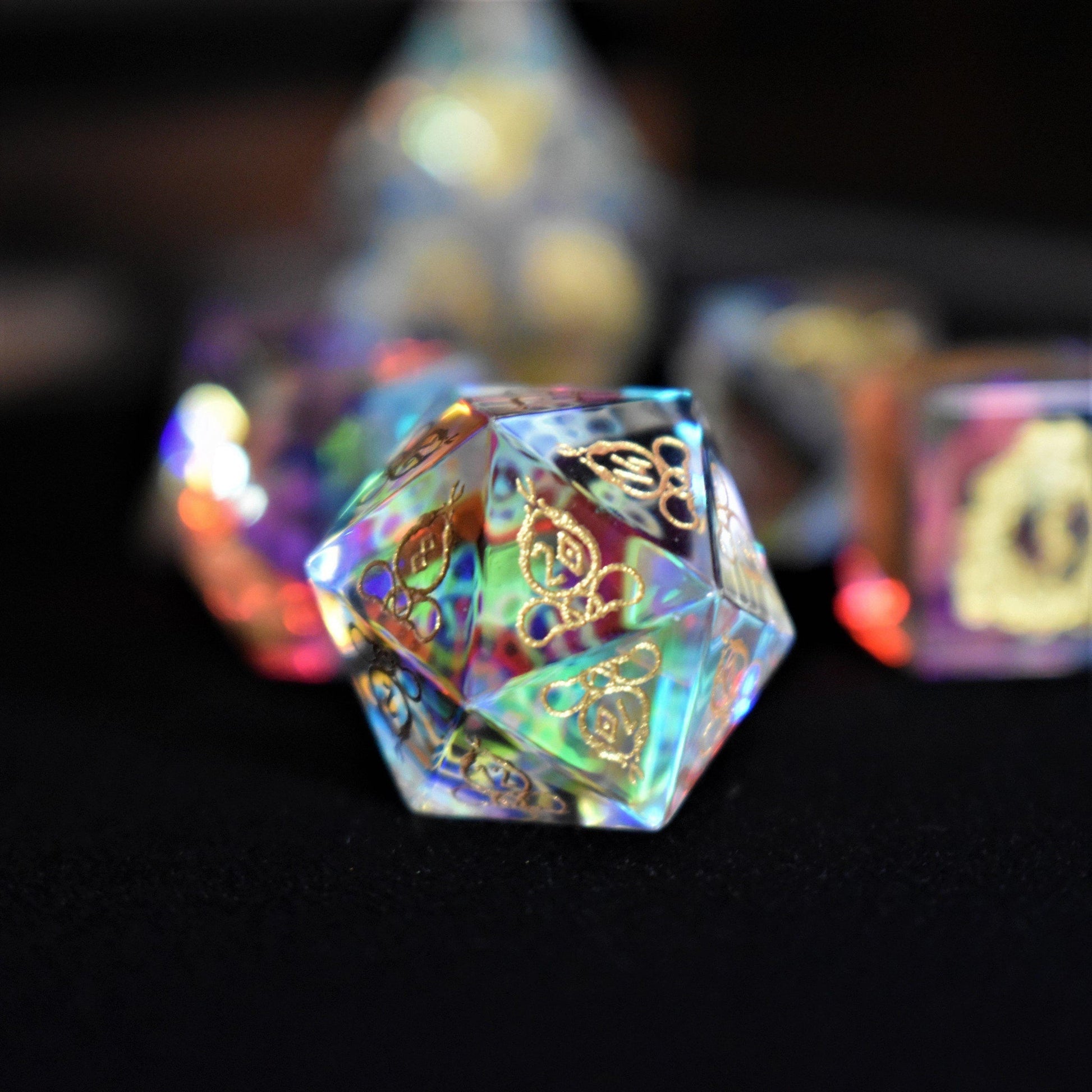 Serpent of Midgard Prism Glass Dice Set Misty Mountain Gaming