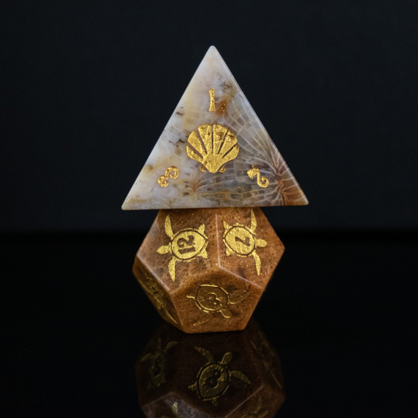 Siren's Song Fossilized Coral Dice Set Misty Mountain Gaming