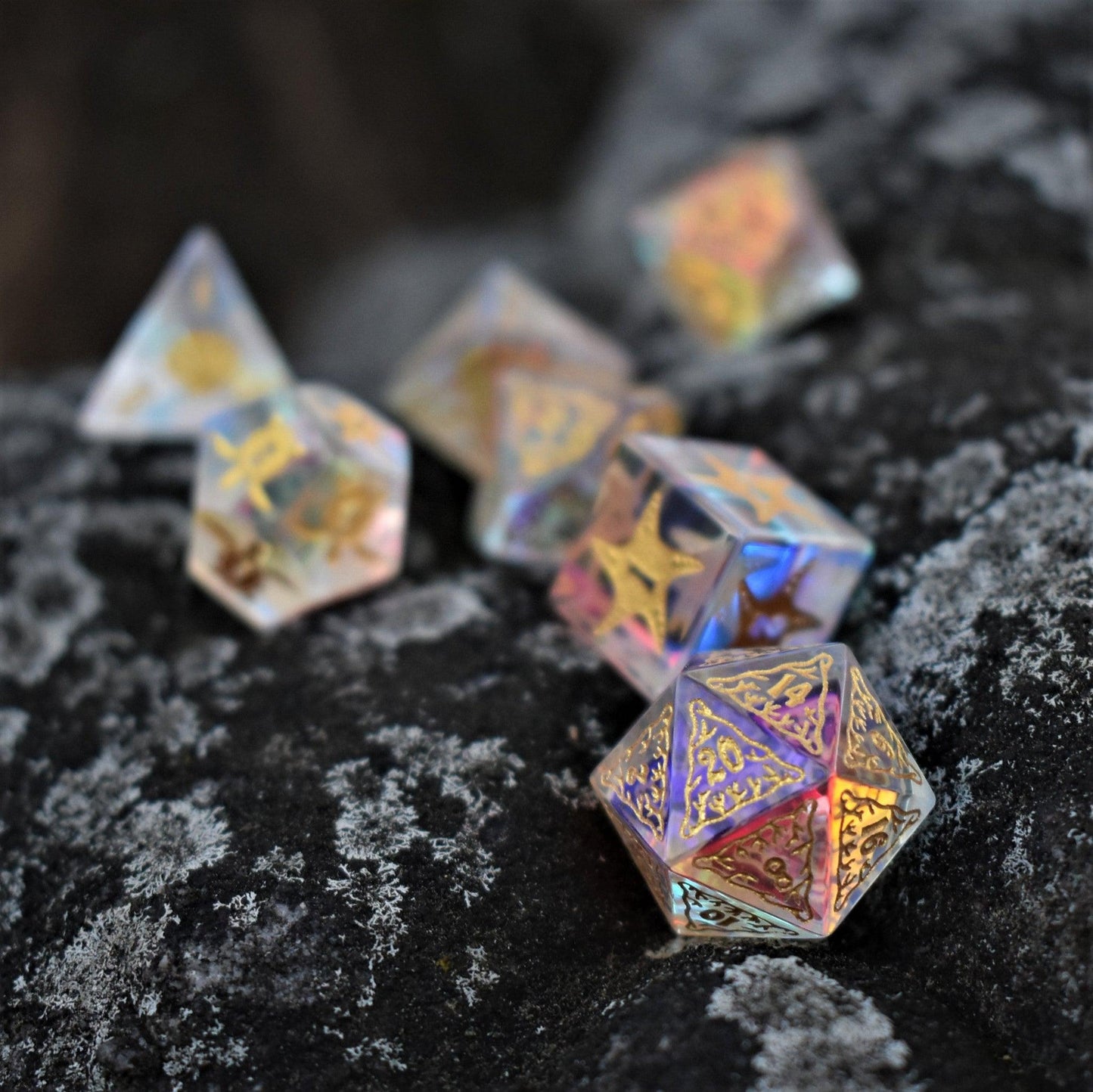 Siren's Song Prism Glass Dice Set Misty Mountain Gaming